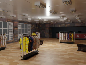 Interior de la tienda de ropa Modelo 3D