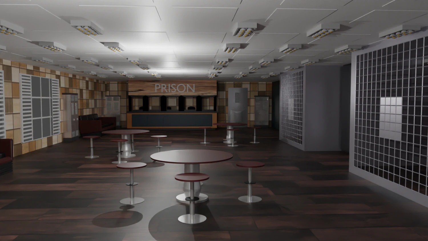 Prison Interior 3D Model .c4d .max .obj .3ds .fbx .stl .blend 