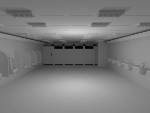 Prison Interior No Material 3D Model