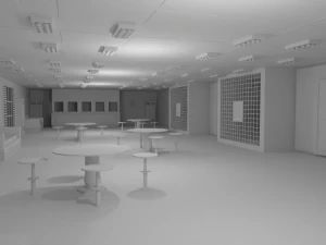 Prison Interior No Material 3D Model