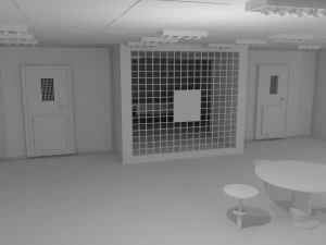 Prison Interior No Material 3D Model