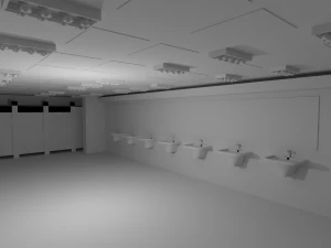 Prison Interior No Material 3D Model