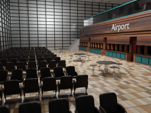 Airport Departures Lounge 3D Model