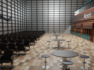 Airport Departures Lounge 3D मॉडल