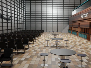 Airport Departures Lounge 3D Model