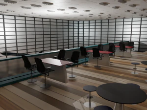 Airport Departures Lounge 3D Model