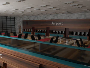 Airport Departures Lounge 3D Model
