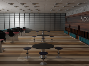 Airport Departures Lounge 3D मॉडल