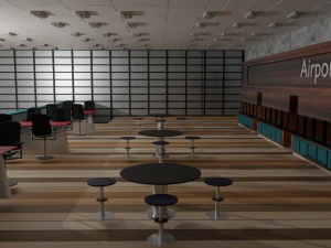 Airport Departures Lounge 3D Model