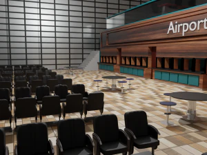 Airport Departures Lounge 3D Model
