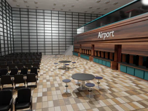 Airport Departures Lounge 3D Model