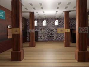 モスクの内部 3Dモデル