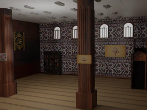 Int&eacute;rieur de la mosqu&eacute;e Modèle 3D