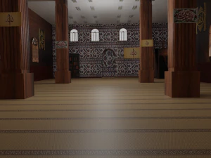 Int&eacute;rieur de la mosqu&eacute;e Modèle 3D
