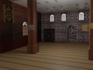 Int&eacute;rieur de la mosqu&eacute;e Modèle 3D