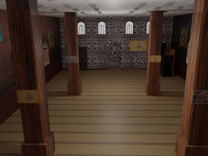 Int&eacute;rieur de la mosqu&eacute;e Modèle 3D