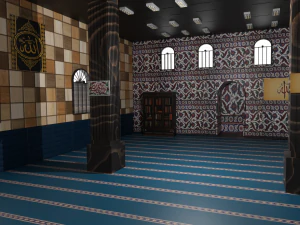 Interno della moschea Modello 3D