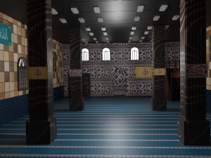 Mosque Interior Modello 3D