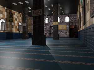 Mosque Interior Modello 3D