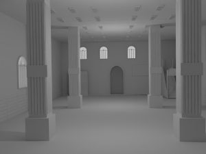 Mosque Interior No Material Modèle 3D