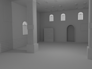 Mosque Interior No Material Modèle 3D