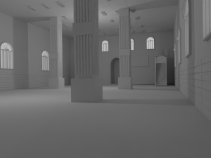 Mosque Interior No Material Modèle 3D