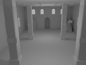 Mosque Interior No Material Modèle 3D