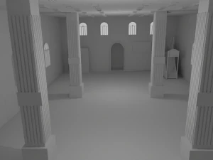 Mosque Interior No Material 3D Model