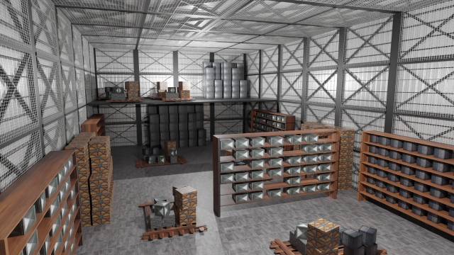 Warehouse Interior 3Dモデル .c4d .max .obj .3ds .fbx .stl .blend 