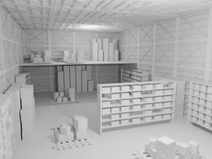 Warehouse Interior No Material Modelo 3D