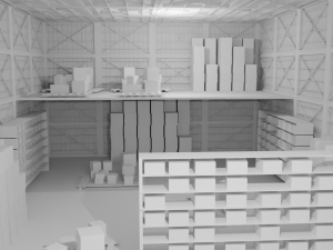Warehouse Interior No Material 3D Model
