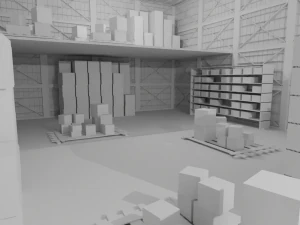 Warehouse Interior No Material 3D Model