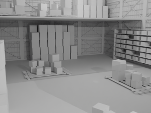 Warehouse Interior No Material 3D Model