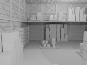 Warehouse Interior No Material 3D Model