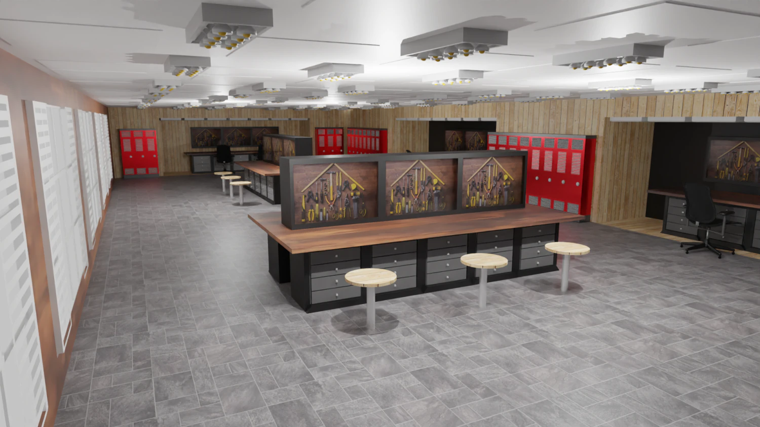 Workshop Interior 3D Model .c4d .max .obj .3ds .fbx .stl .blend 
