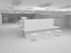 Interno dell'officina Nessun materiale Modello 3D