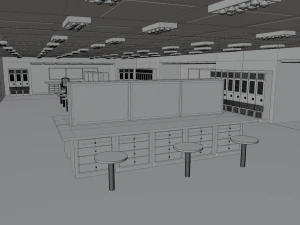 Workshop Interior No Material 3D Model