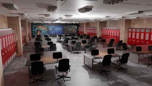 Mission Control Center 3D Модель .c4d .max .obj .3ds .fbx .stl .blend 