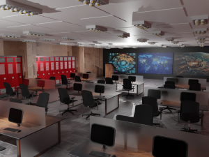 Mission Control Center 3D Модель