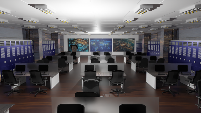Mission Control Center Modelo 3D .c4d .max .obj .3ds .fbx .stl .blend 