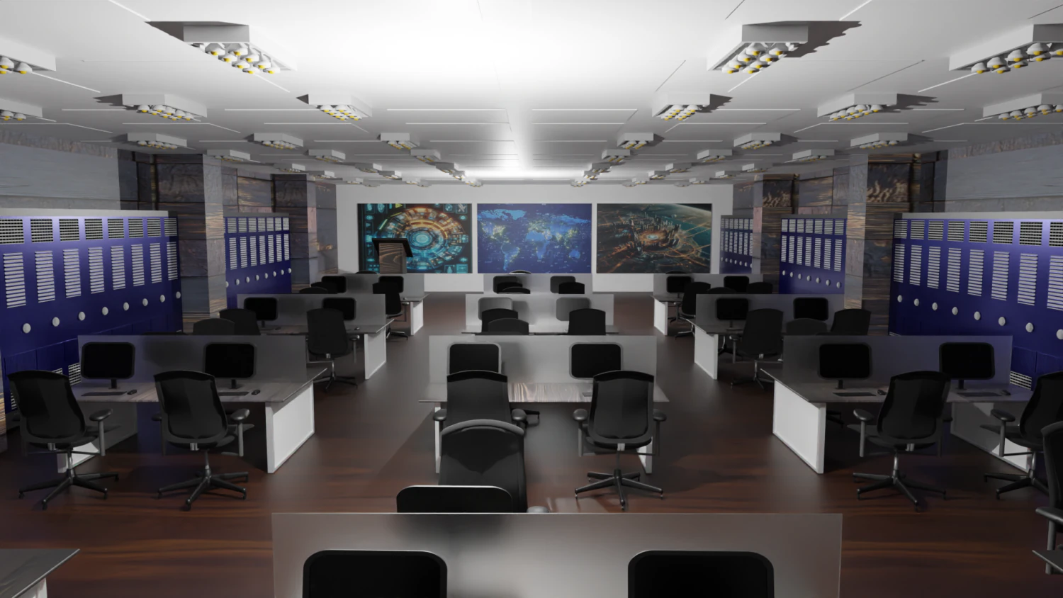 Mission Control Center 3D Model .c4d .max .obj .3ds .fbx .stl .blend 