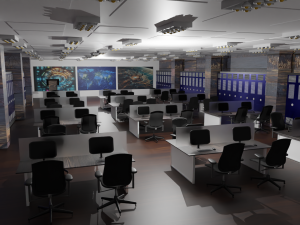 Mission Control Center Modelo 3D