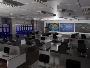 Mission Control Center Modelo 3D