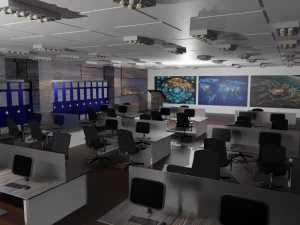 Mission Control Center 3D Model