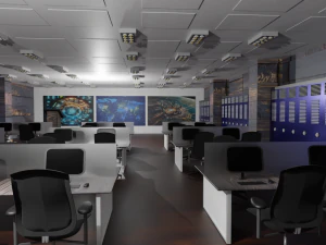 Mission Control Center 3D Model