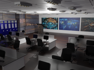 Mission Control Center Modelo 3D