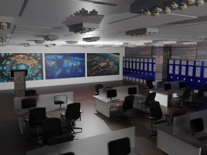 Mission Control Center Modelo 3D