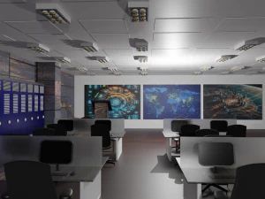 Mission Control Center 3D Model