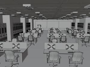 Mission Control Center 3D Model