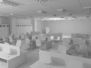 Mission Control Center No Material 3D Model